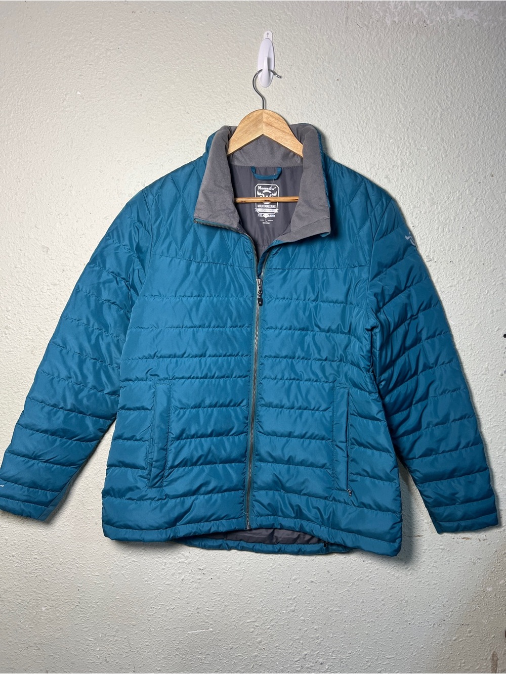 Moosejaw Mountaineering Puffer Jacket Womens Large Blue Full Zip Streetwear